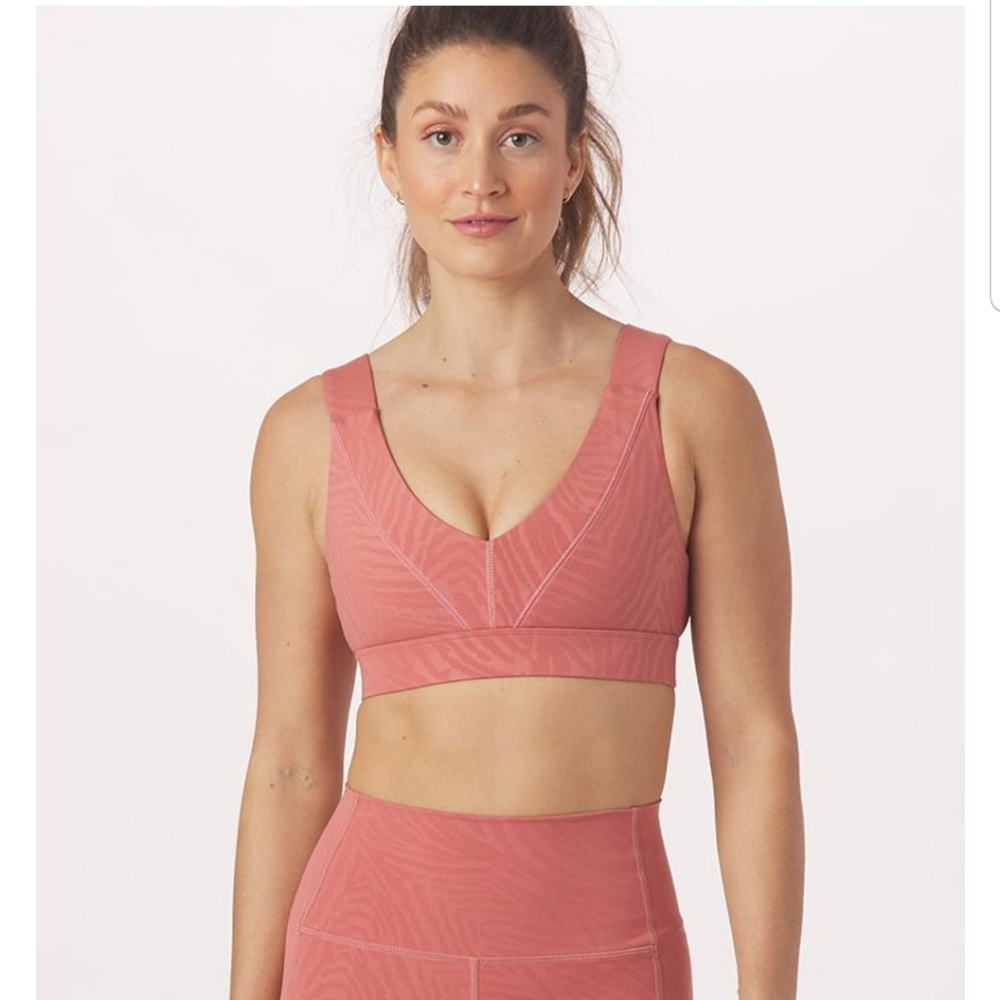 Glyder zebra print choral sports bra